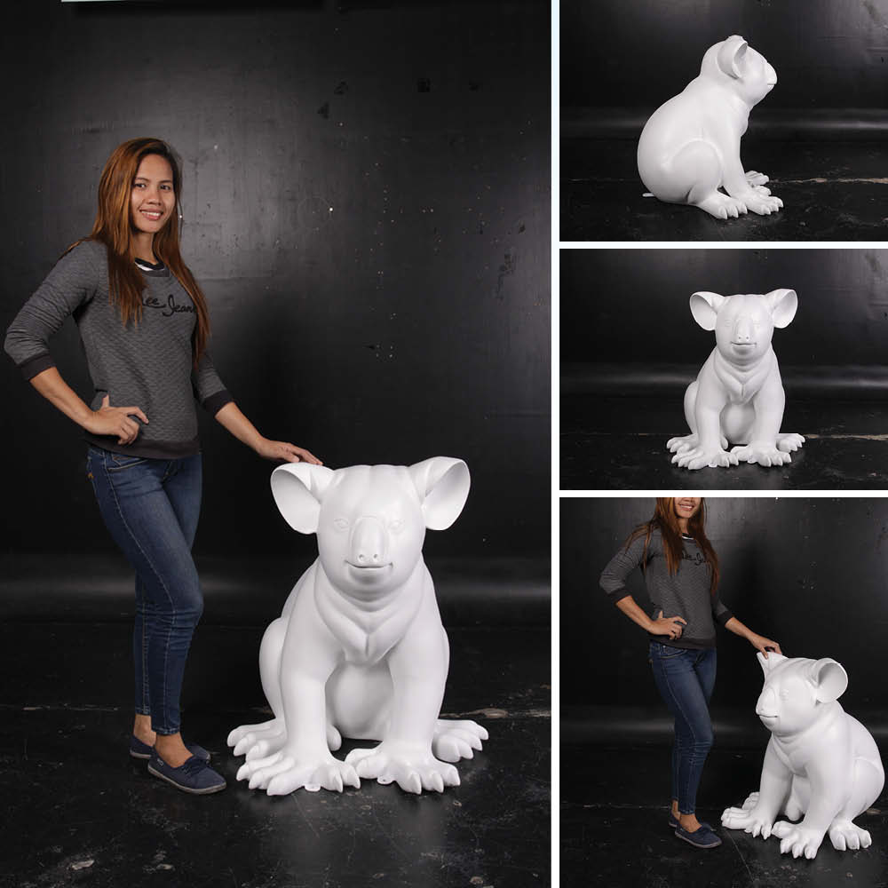 Natureworks Australia Koala sitting - Smooth White - 160240 - various view with lady