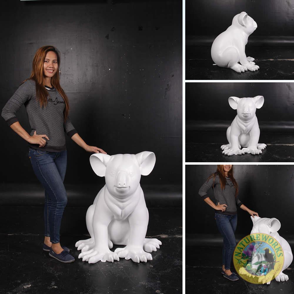 Natureworks Australia Koala sitting - Smooth White - 160240 - various view with lady
