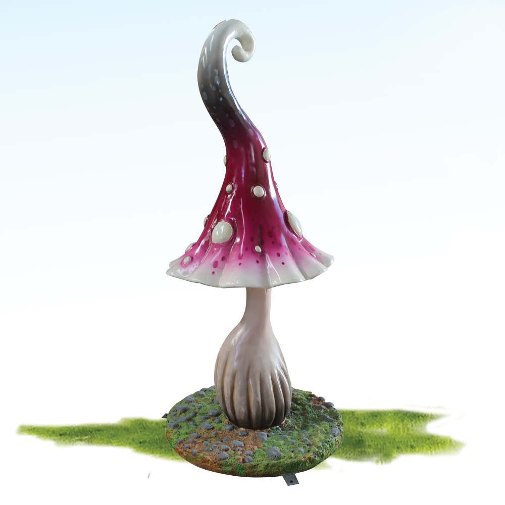 Mushroom Dotted 130cm high with pink and white dotted cap