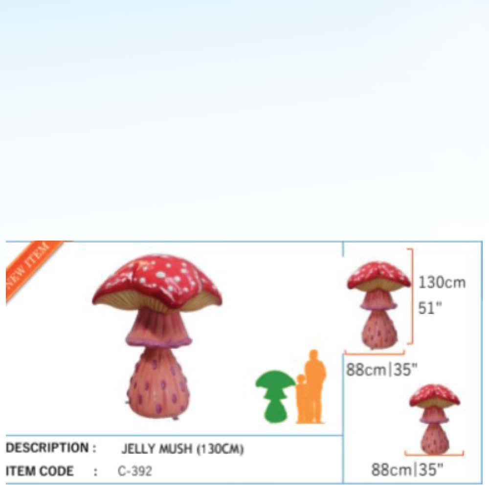 Natureworks Australia Mushroom Jelly PT.C392 - 130cm high magical themed prop - with measurements
