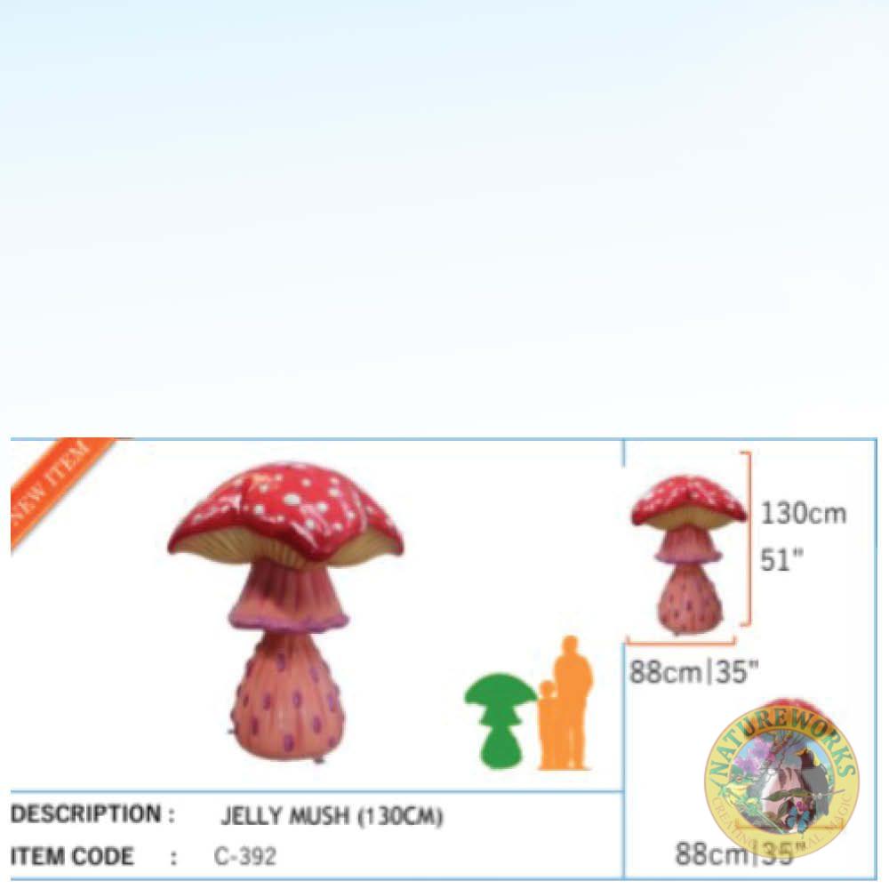 Natureworks Australia Mushroom Jelly PT.C392 - 130cm high magical themed prop - with measurements