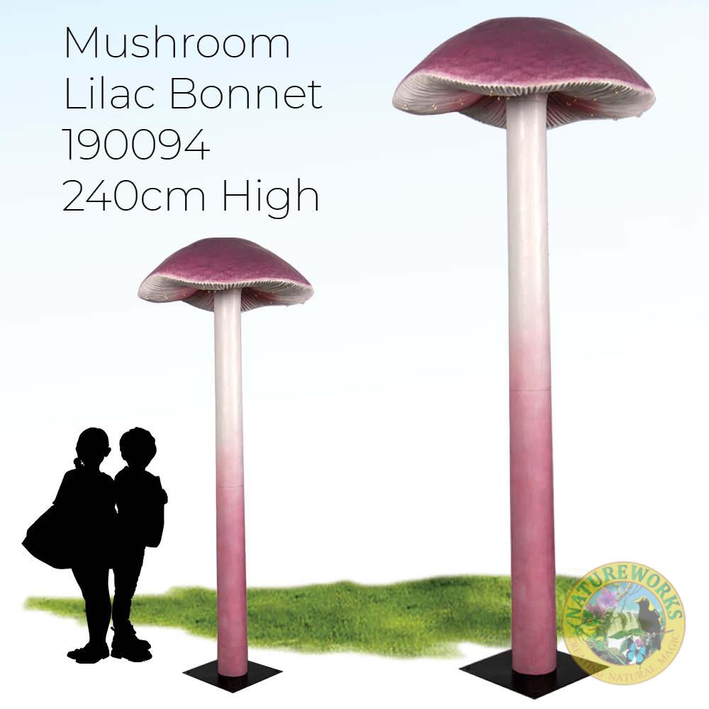 Natureworks Australia Mushroom Lilac bonnet 240cm high themed prop photo