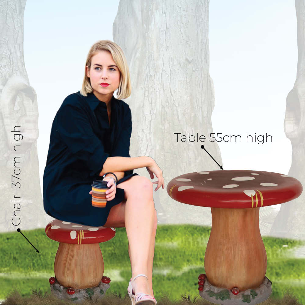 Natureworks Australia Mushroom table and chair setting