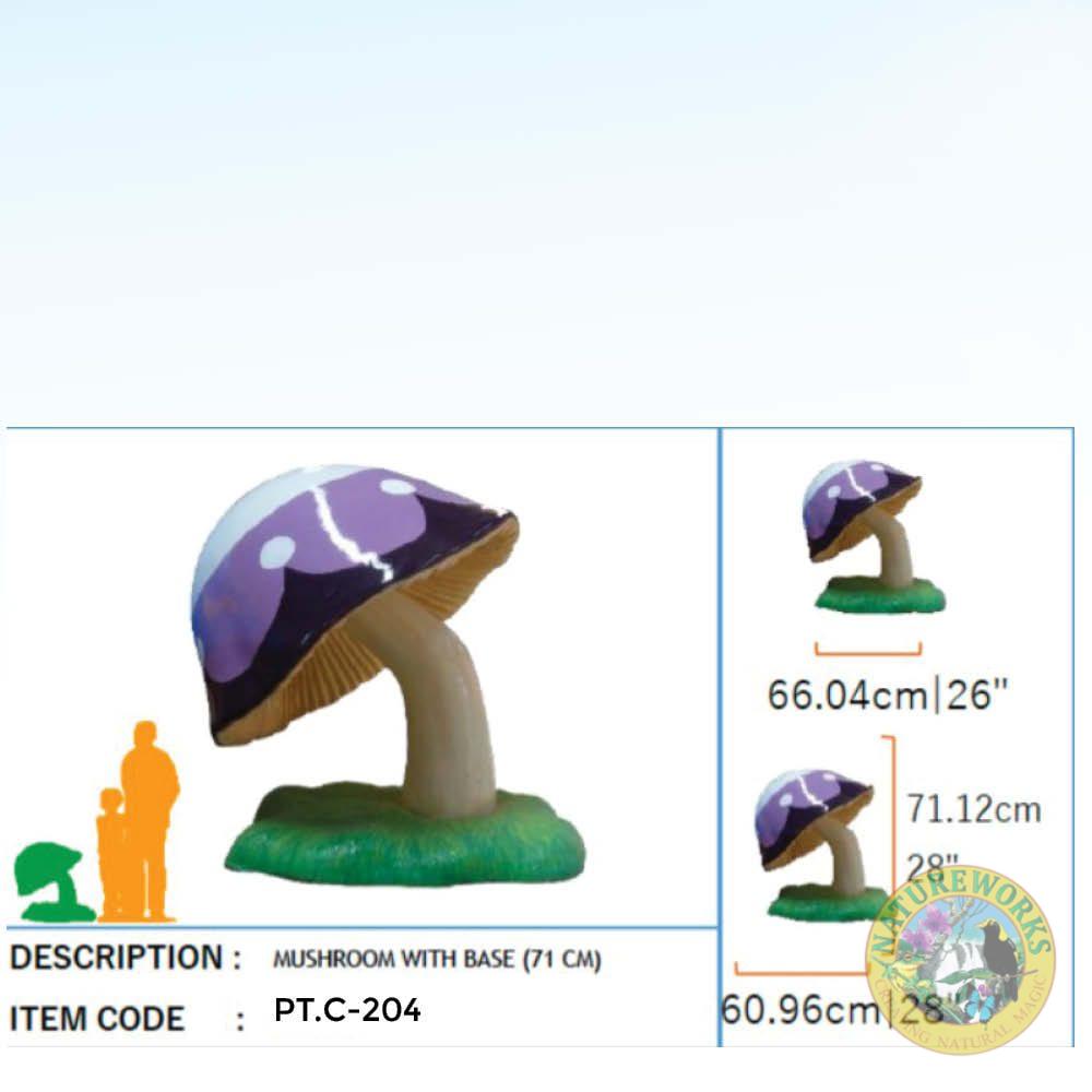 Natureworks Australia Mushroom on Base - 71cm-Purple- PT.C-206 fibreglass prop wtih size chart