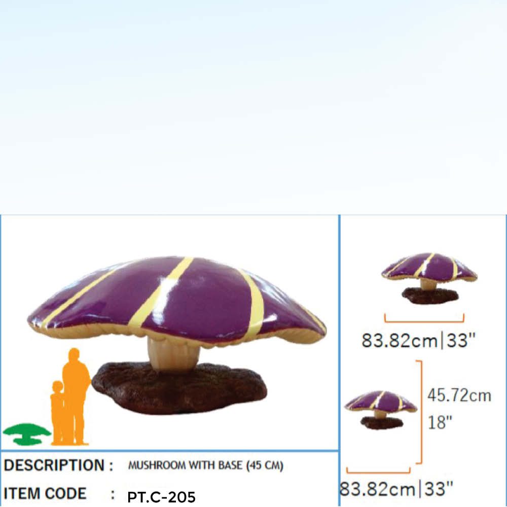 Natureworks Australia Musrhoom on Base - royal Purple coloured 45cm high - fibreglass prop
