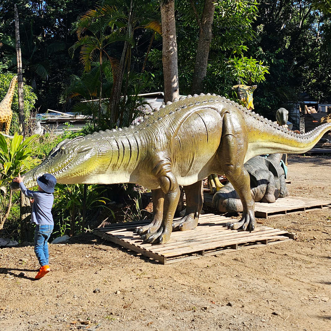 Natureworks Australia Quinkana at Natureworks with little boy- close up