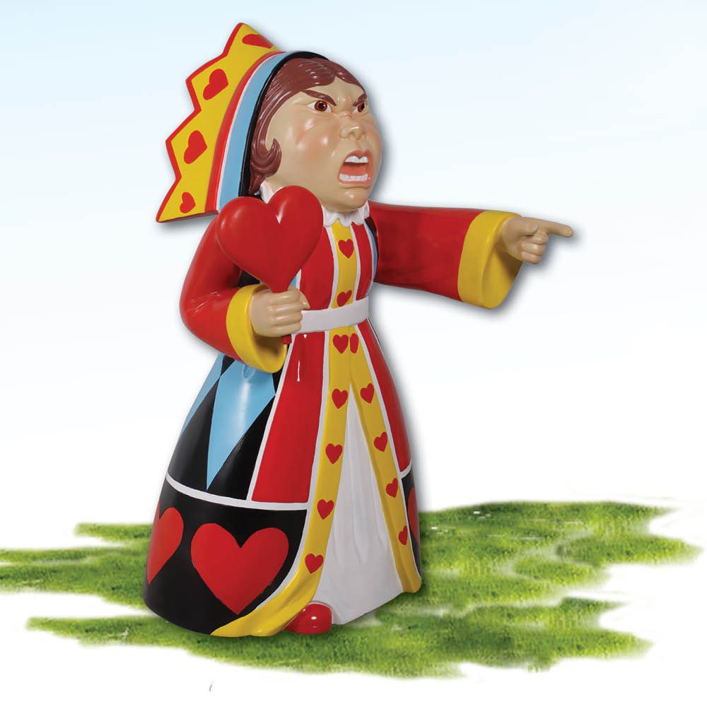 Natureworks Australia Queen of Hearts sculpture - Alice in wonderland Prop
