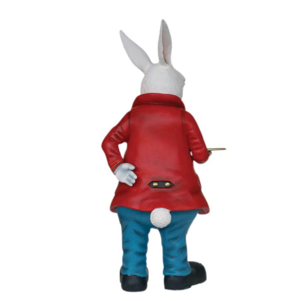 Natureworks Australia Alice in Wonderland - Rabbit Waiter-Large - L68 x W63 x L158cm-Y.3151 - rear view of statue