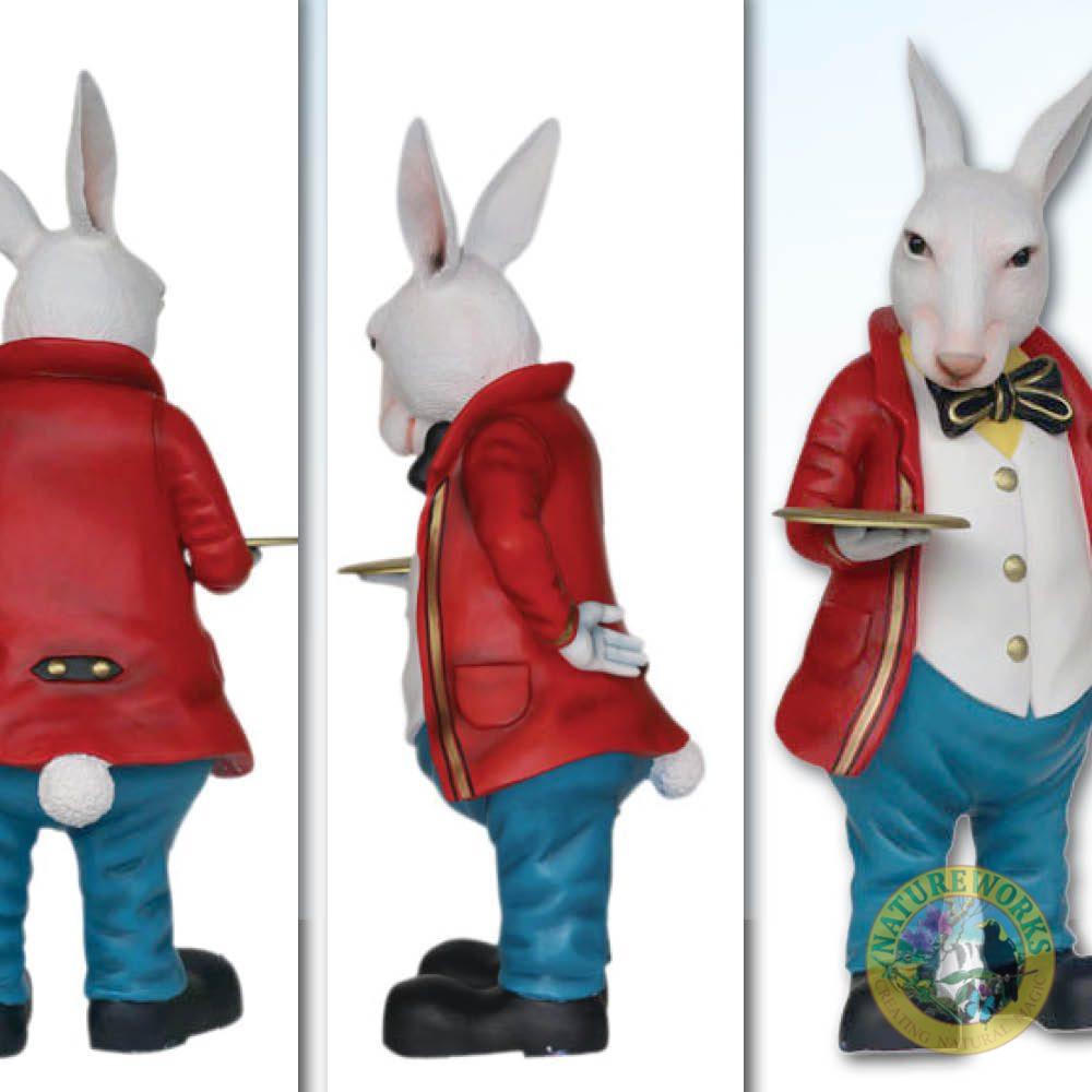 Natureworks Australia Alice in Wonderland - Rabbit Waiter-Large - L68 x W63 x L158cm-Y.3151