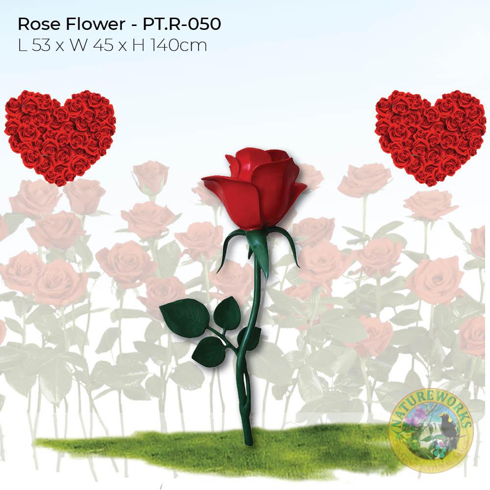 Natureworks Australia Rose flower - Large 130cm sculpture - Alice in wonderland themed prop