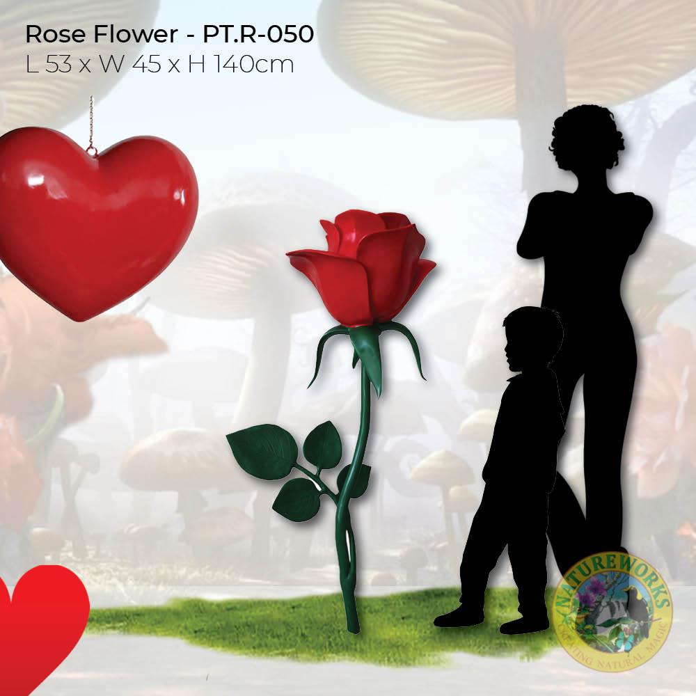 Natureworks Australia Rose flower - Large 130cm sculpture - Alice in wonderland themed prop