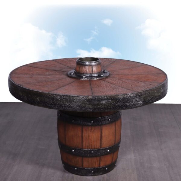 Barrel Table - Pirate Furniture - 230074 - Faux timber - 81cm High - matching Barrel Chairs also available