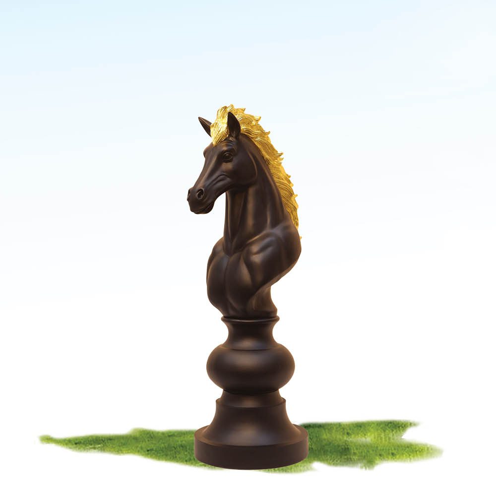 White Knight Chess Piece Life Size Statue