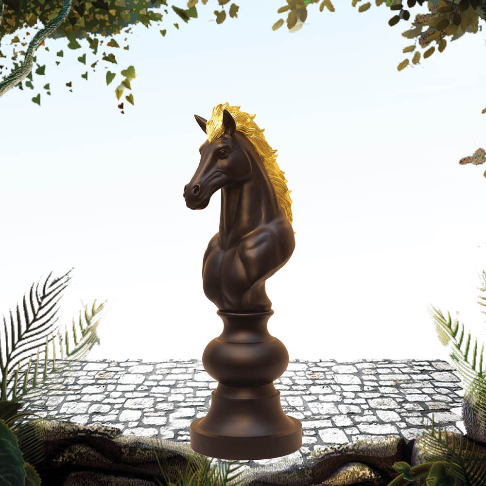 White Knight Chess Piece Life Size Statue