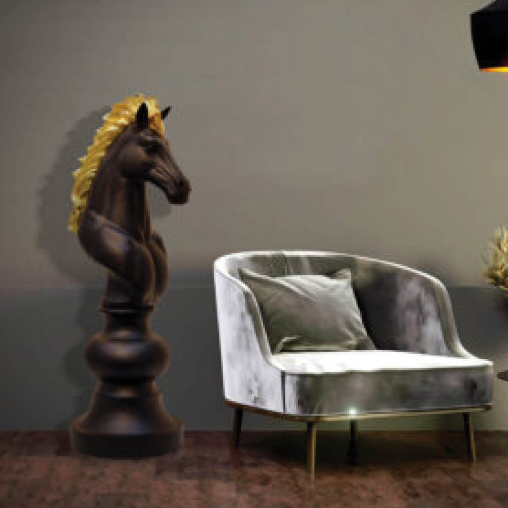 Natureworks Australia Enchanting Chess Knight - Matt Black with GL highlights