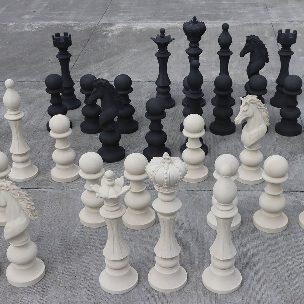 Natureworks Australia Chess Set - Black & White - Oversized - Image 5