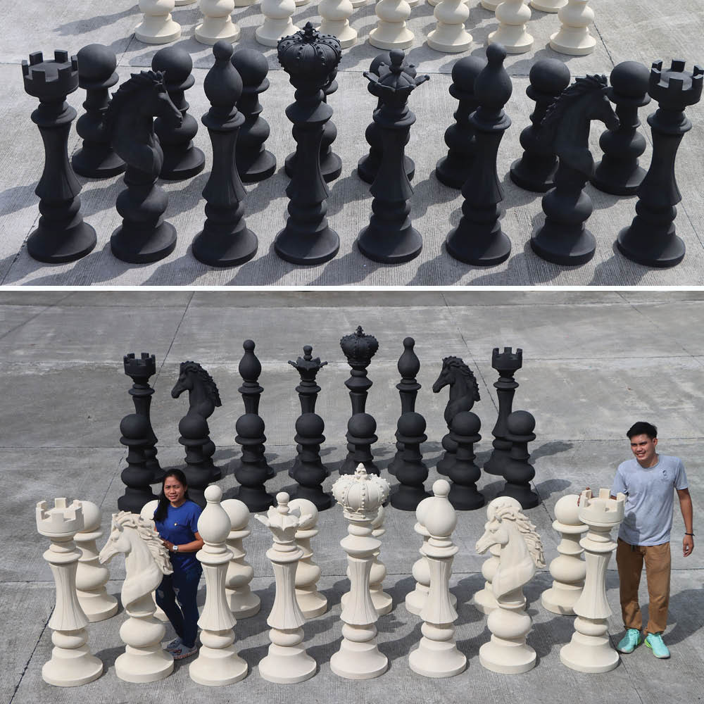Natureworks Australia Chess Set - Black & White - Oversized - Image 6