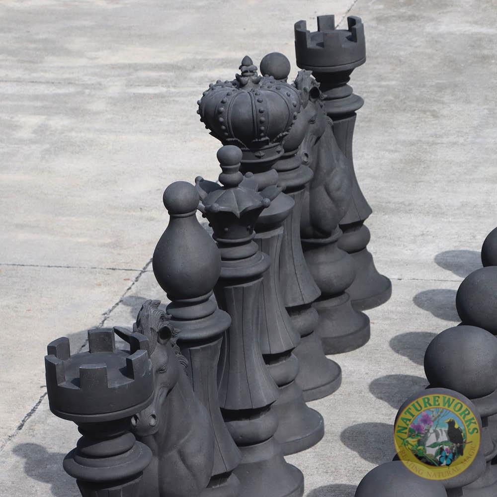 Natureworks Australia Chess Set - Black & White - Oversized - Image 4