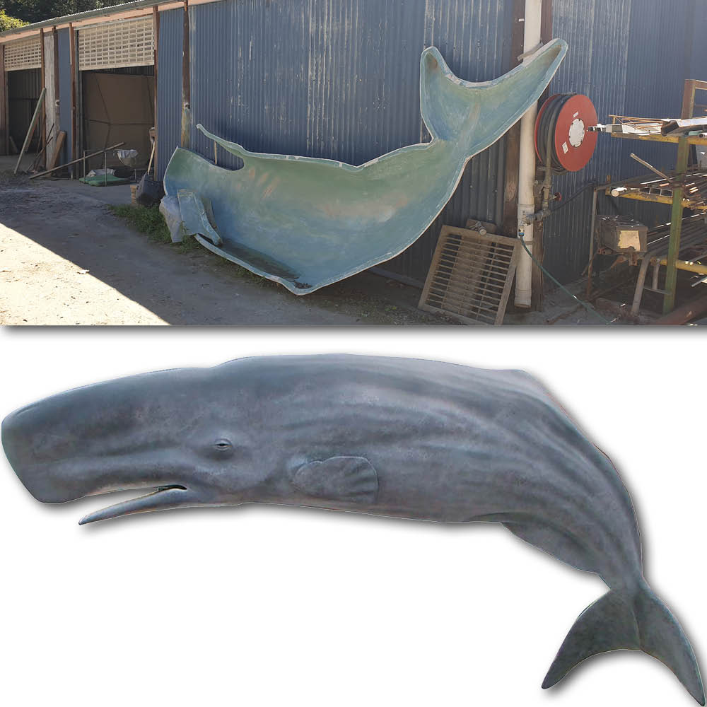 Natureworks Australia This leaping sperm whale sculpture 3d Relief or full 3D version available
