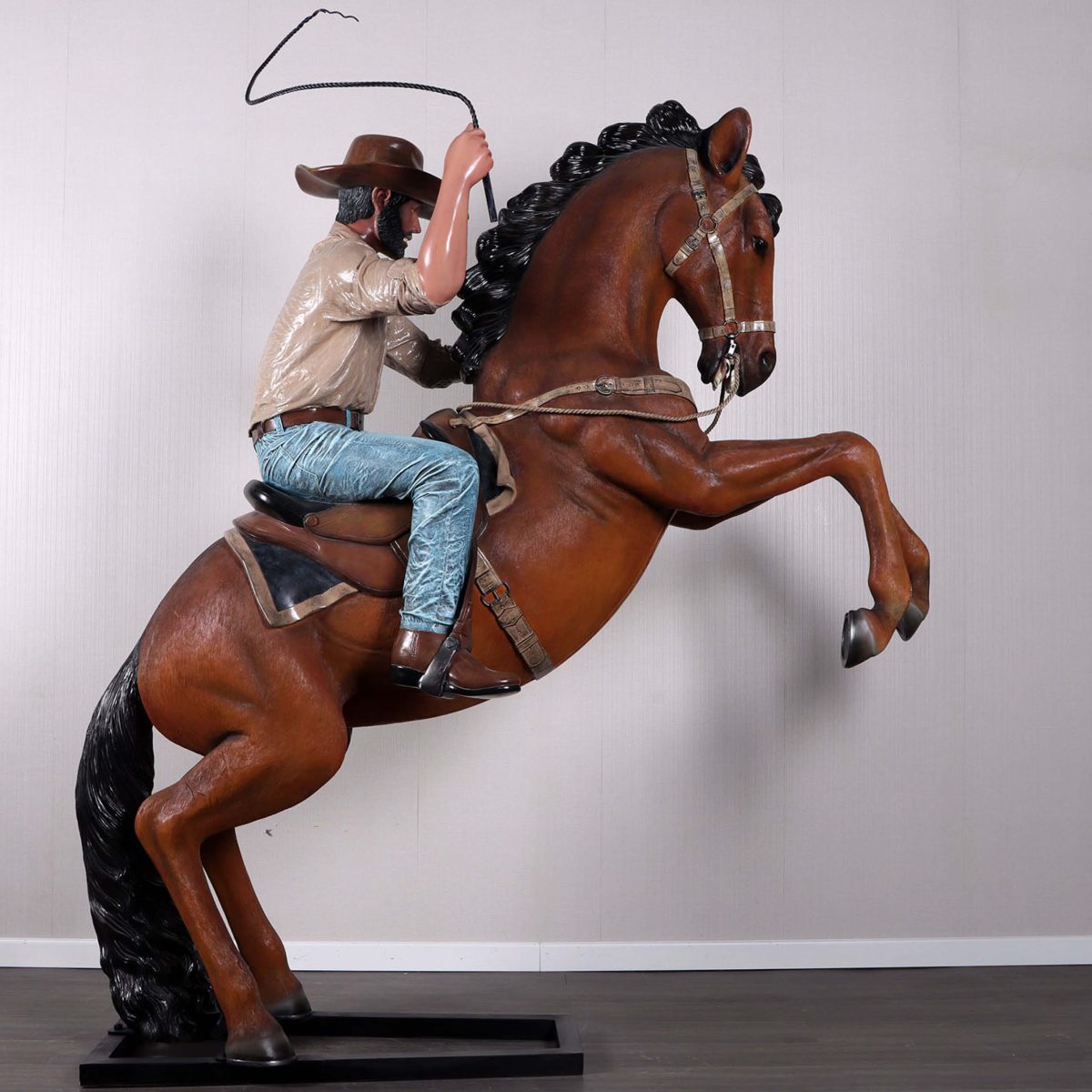 Natureworks Australia Stockman on Stallion Fibreglass finish-220042B-Side View