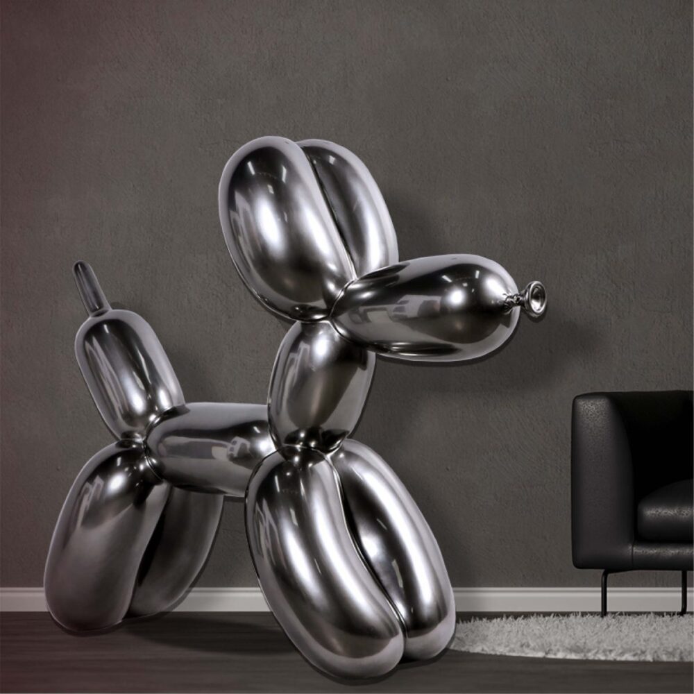 Balloon docg 230060 liquid silver finish with decor