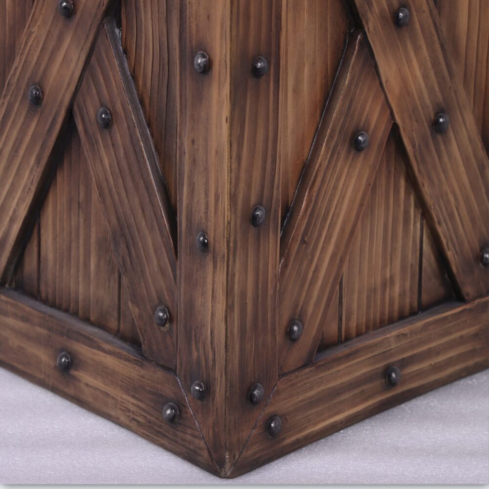Timber Crate- small - 230073 - showing close up of detail