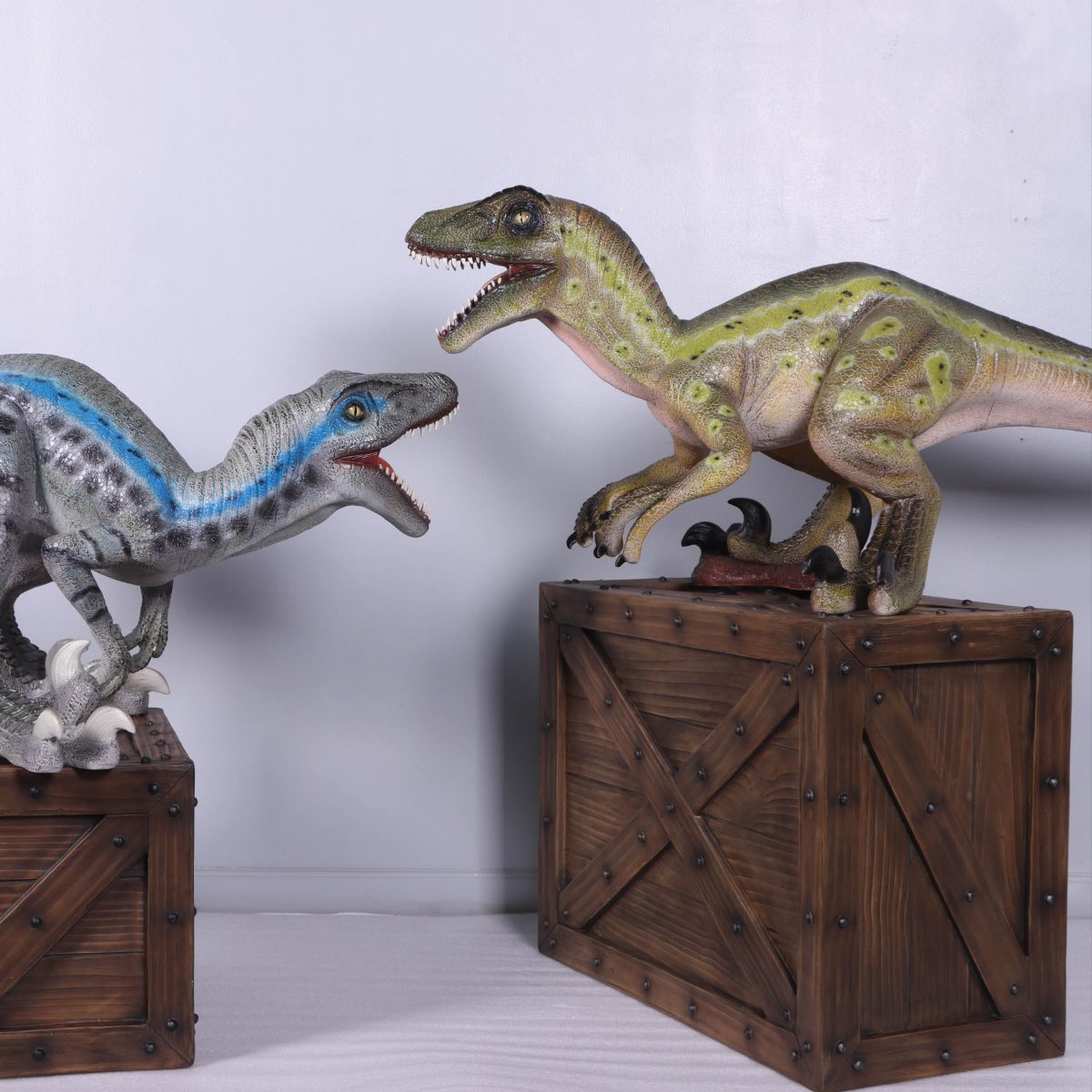 Natureworks Australia Timber Crate- small - 230073 - shown with dinosaurs