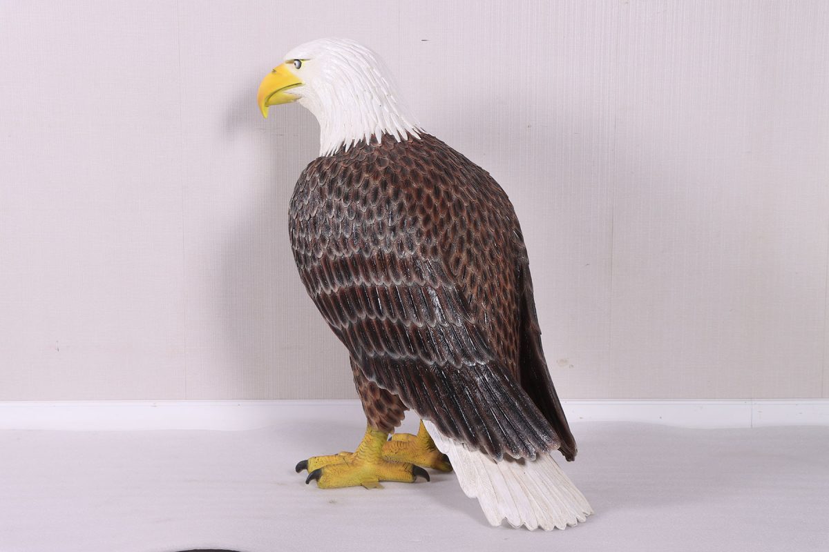 Natureworks Australia Eagle - Amercian Bald EAgle Statue/Sculpture - Large 230086 - Rear angle view