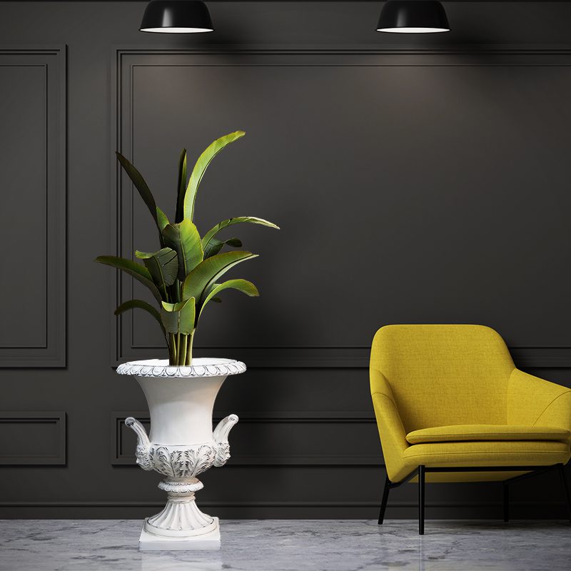 Medici urn - Bleached Wood Finish - 080172Bleachedwood