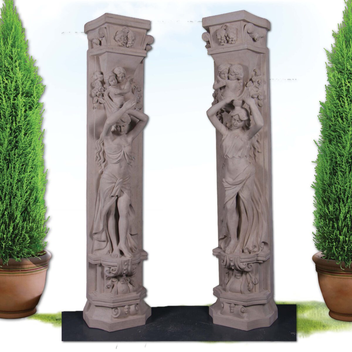 Natureworks Australia Pilaster - Roman Girl with Bowl - 150154RS