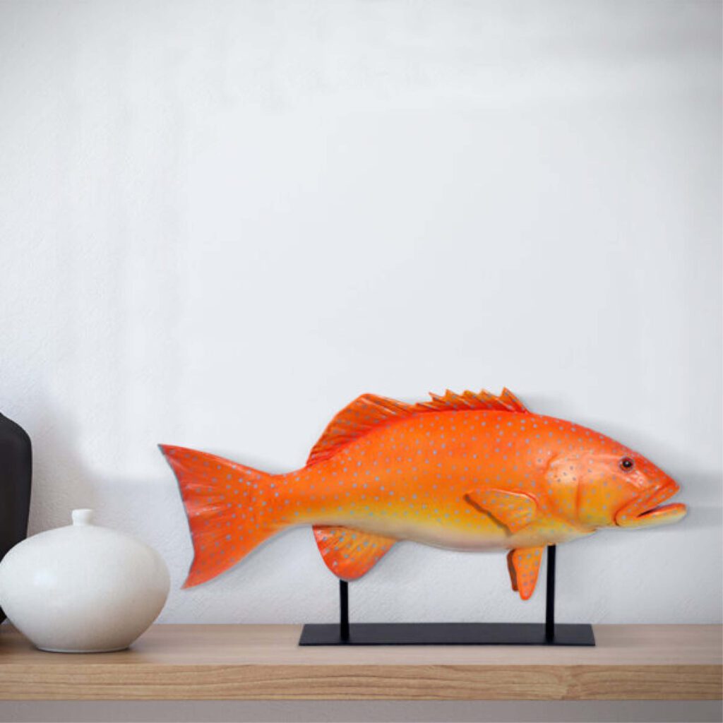 Coral Trout Decor On Stand Sculpture & Statue