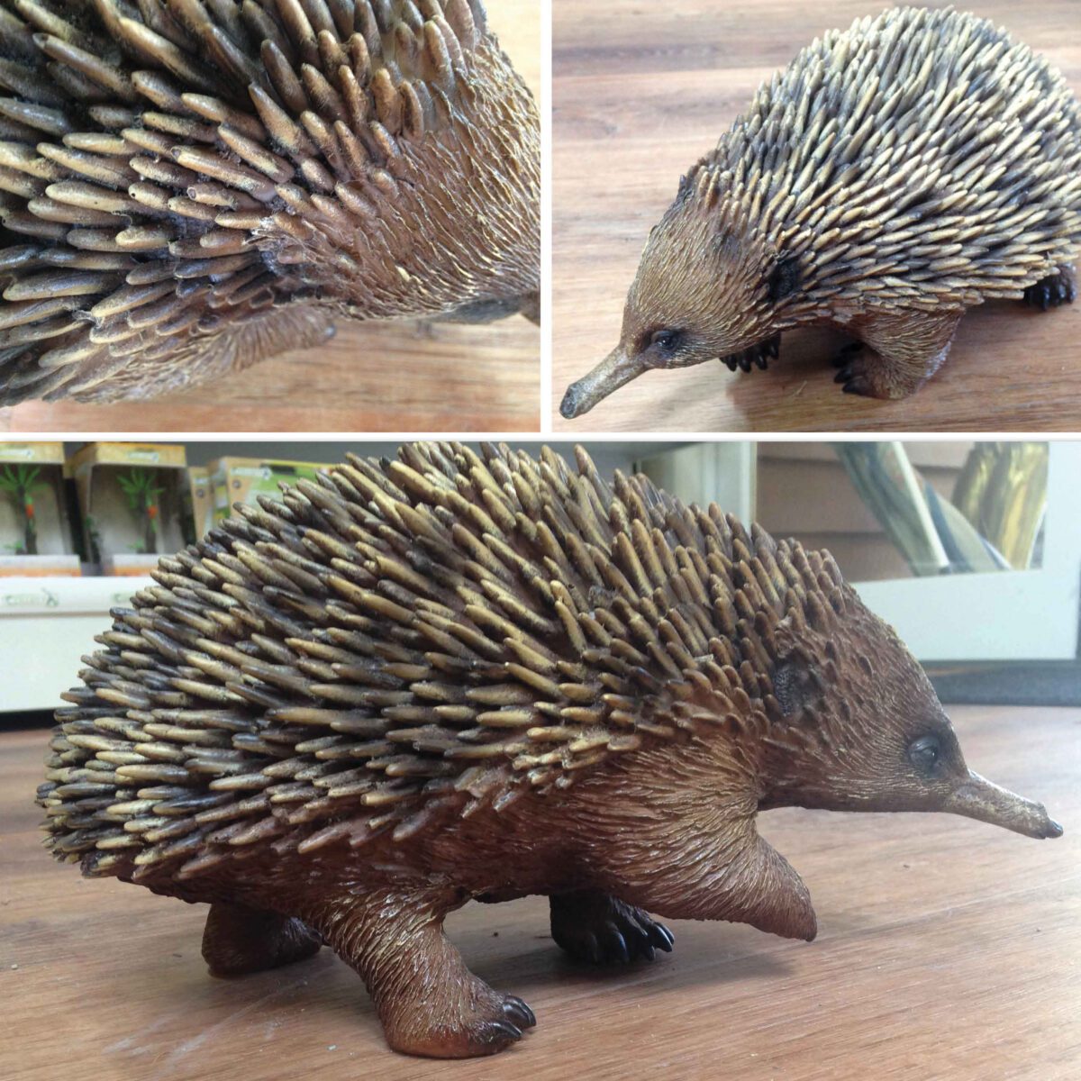 Natureworks Australia Echidna statue - life-size - this life-size echidna sculpture, celebrating the remarkable beauty of Australia's unique wildlife, and delight in the wonders of nature