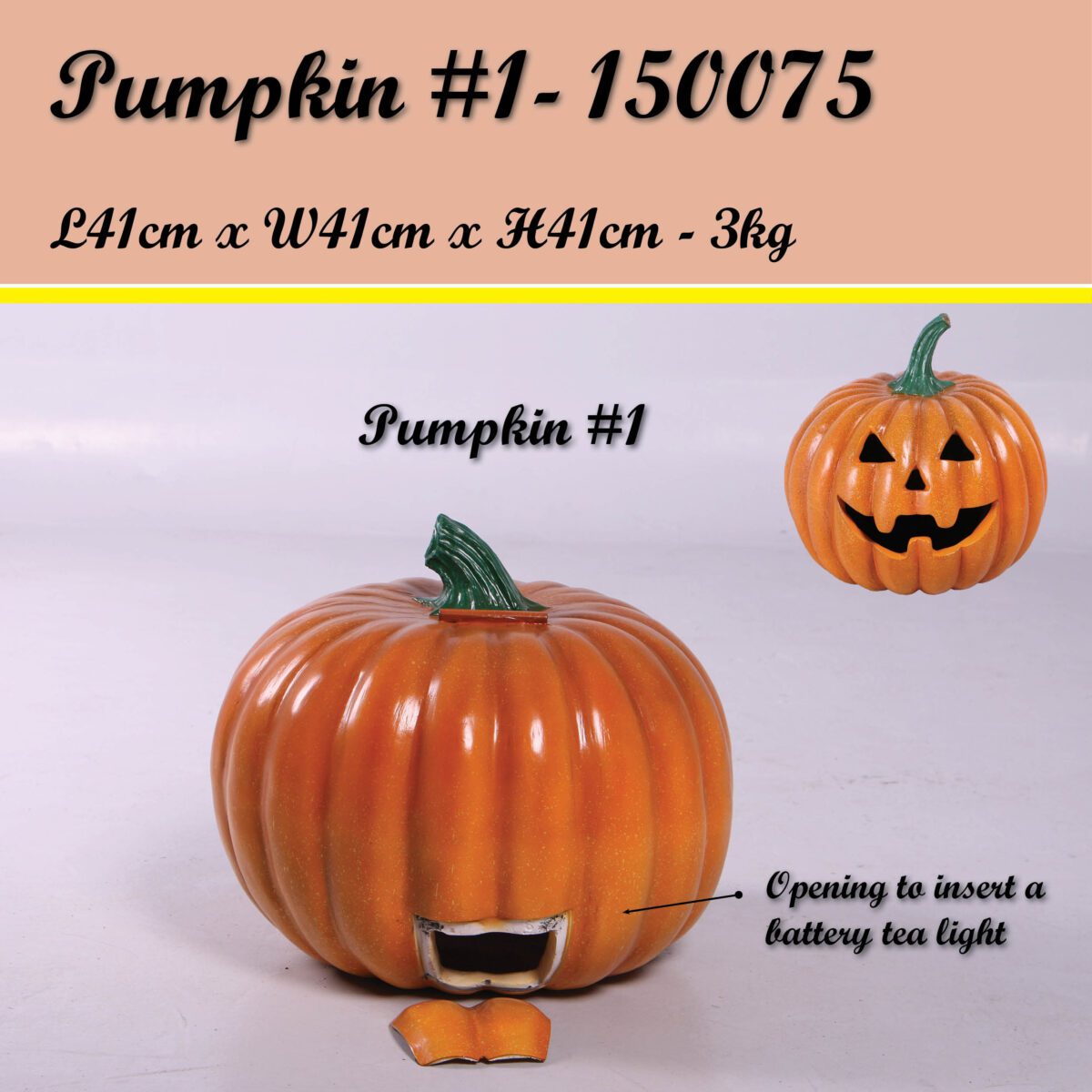 Natureworks Australia Halloween pumpkin - #1 - 150075-showing rear opening hatch