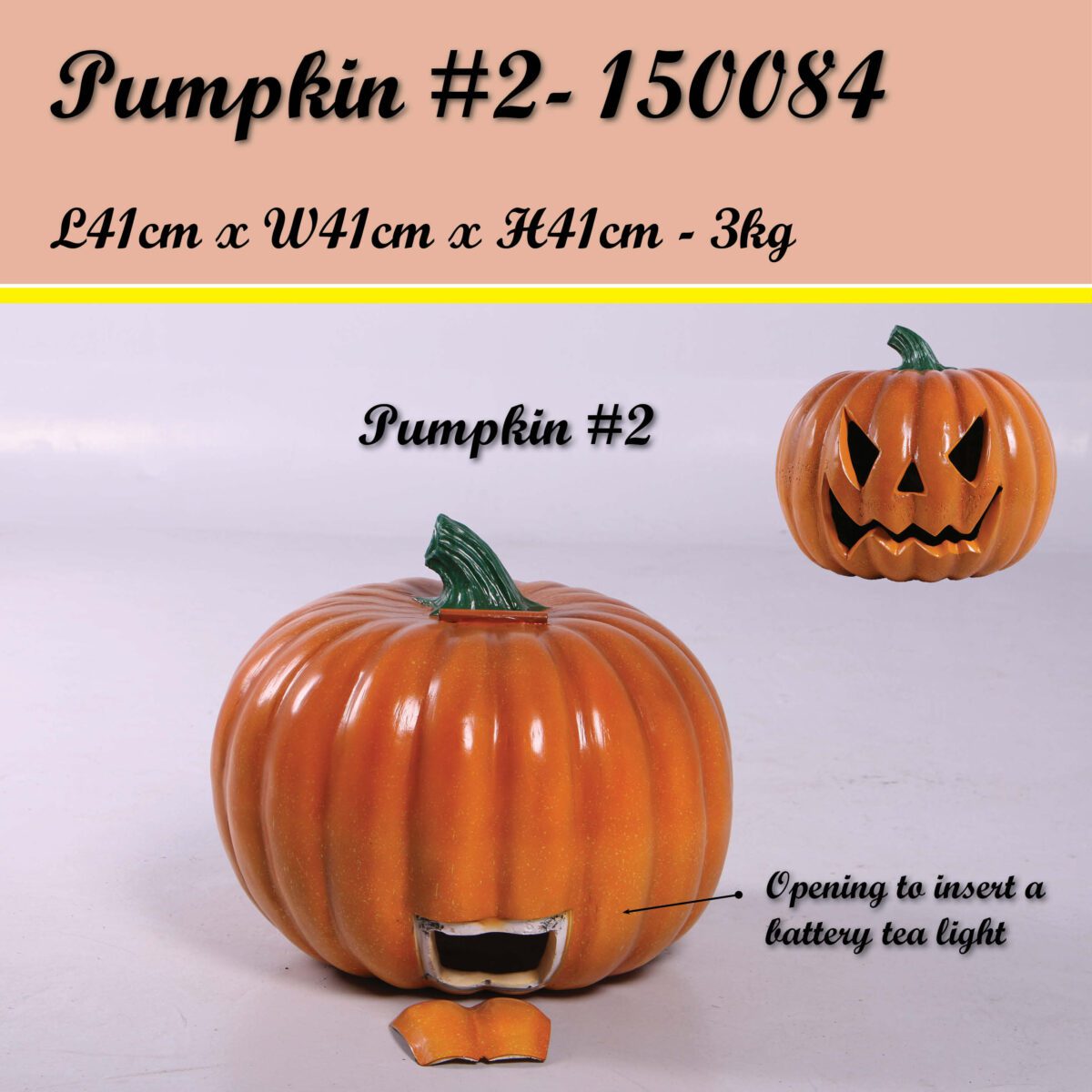 Natureworks Australia Halloween pumpkin - #2 - 150084-showing rear opening hatch
