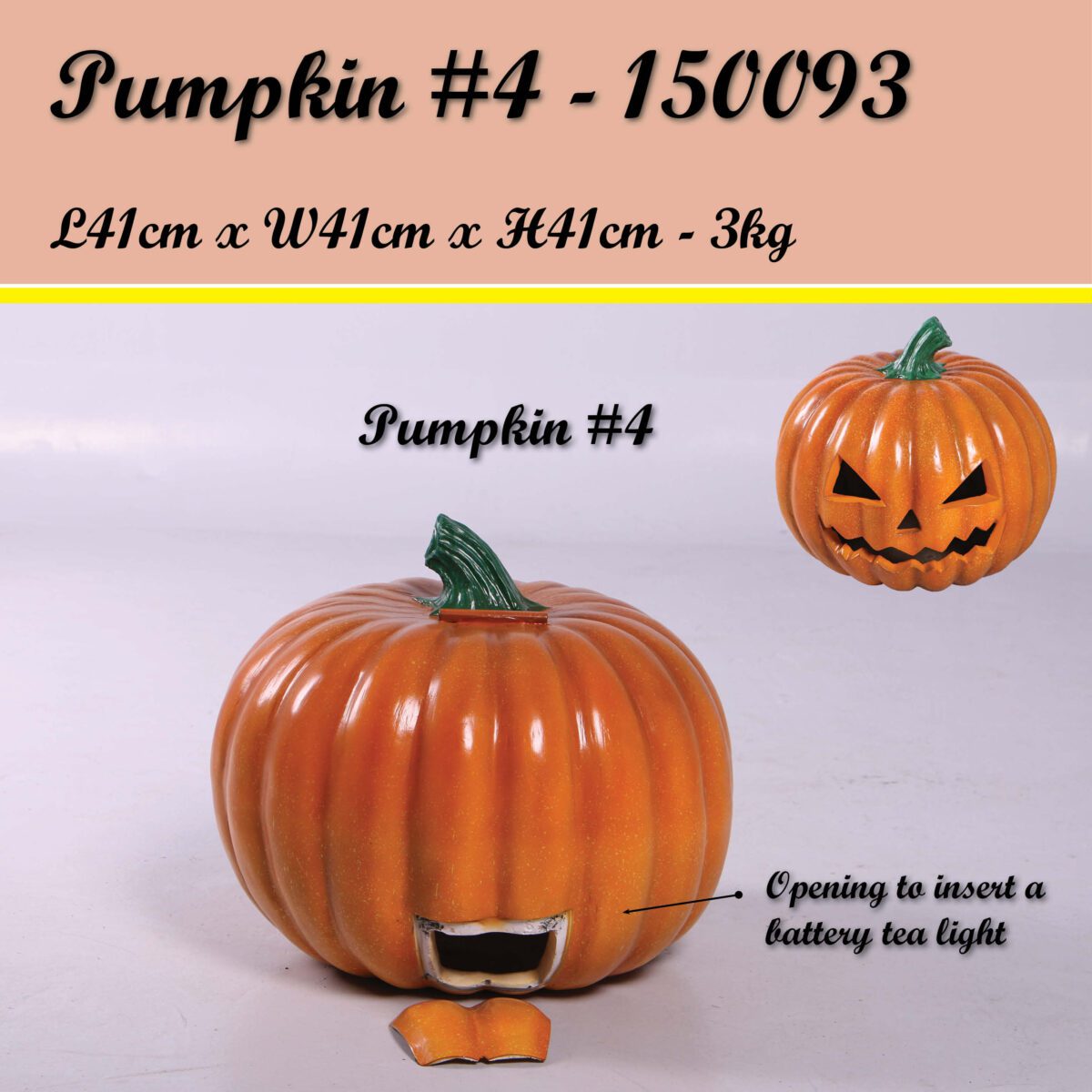 Natureworks Australia Halloween pumpkin - #4 - 150093-showing rear opening hatch
