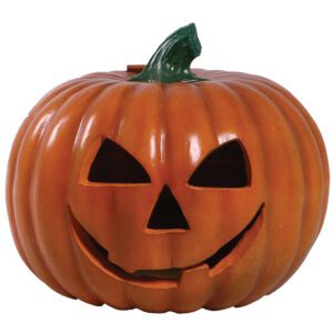 Halloween pumpkin - #5- 150094-front View - showing face detail - part of a set of 5