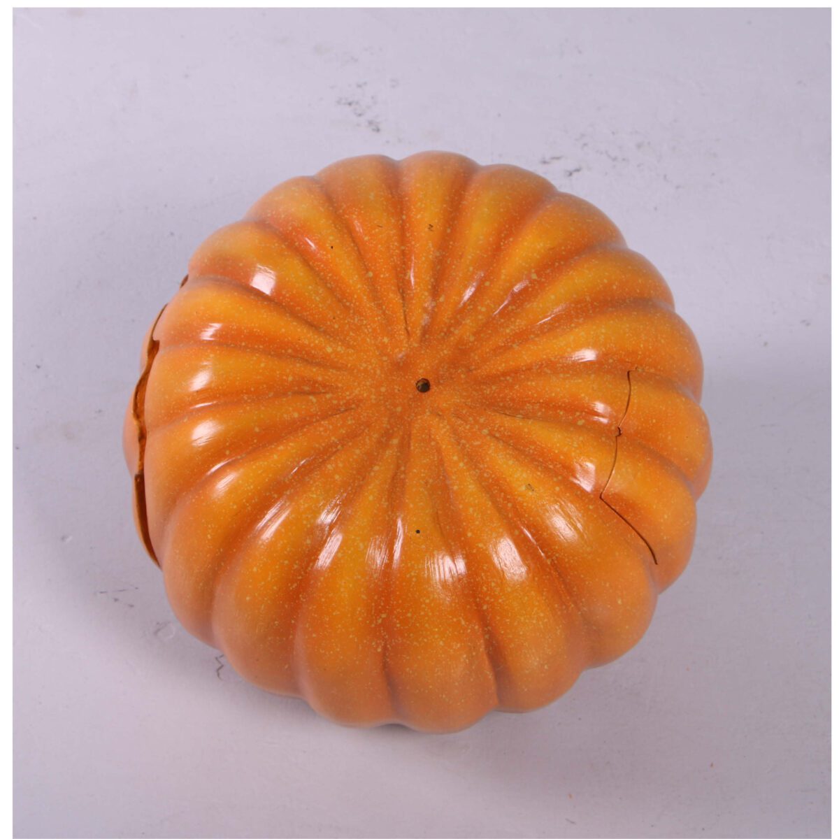 Natureworks Australia Halloween pumpkin - #5- 150094-/top view - showing small opening for tea battery