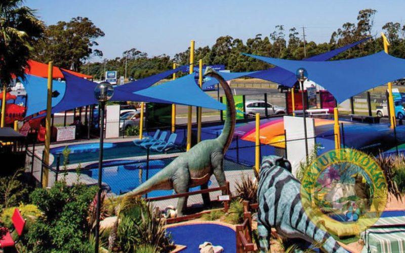 Natureworks Australia Prehistoric mini-golf at Parkys Play Big 4 Caravan Park Traralgon