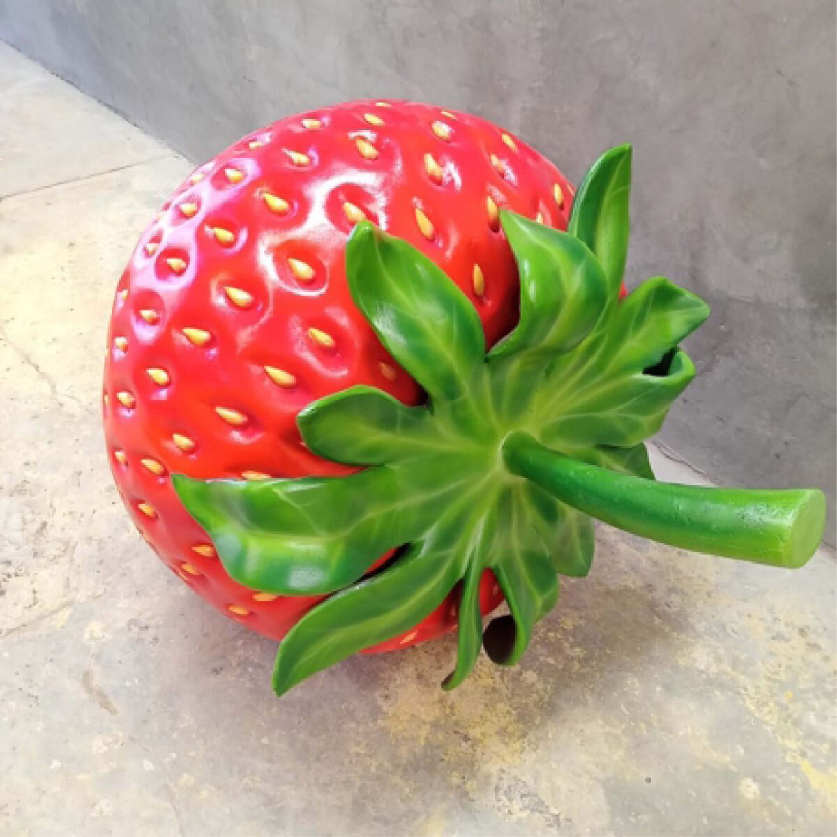 Natureworks Australia Large Strawebrry Prop -designed with attention to detail, measuring a substantial Length of 71cm, Width of 70cm, and Height of 105cm - SKU Y.XM