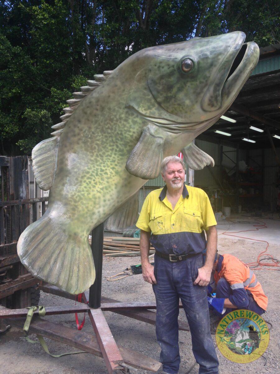 Natureworks Australia Giant Murray Cod on post - Image 2