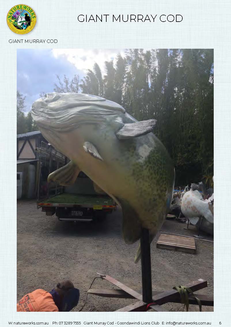 Natureworks Australia Giant Murray Cod on post - Image 3