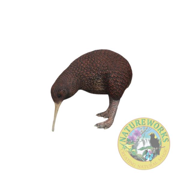 Natureworks Australia Kiwi Bird statueY.3114- New Zealand National Icon- standing pose - side view - left
