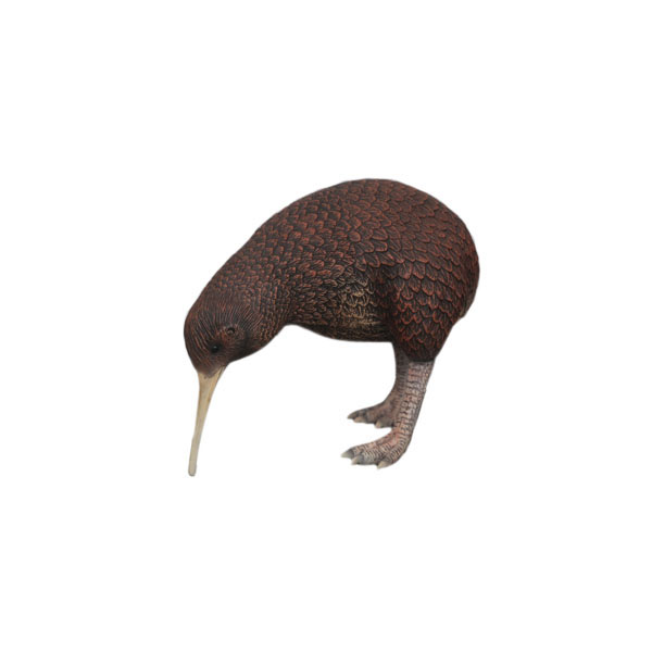 Natureworks Australia Kiwi Bird statueY.3114- New Zealand National Icon- standing pose - side view - left