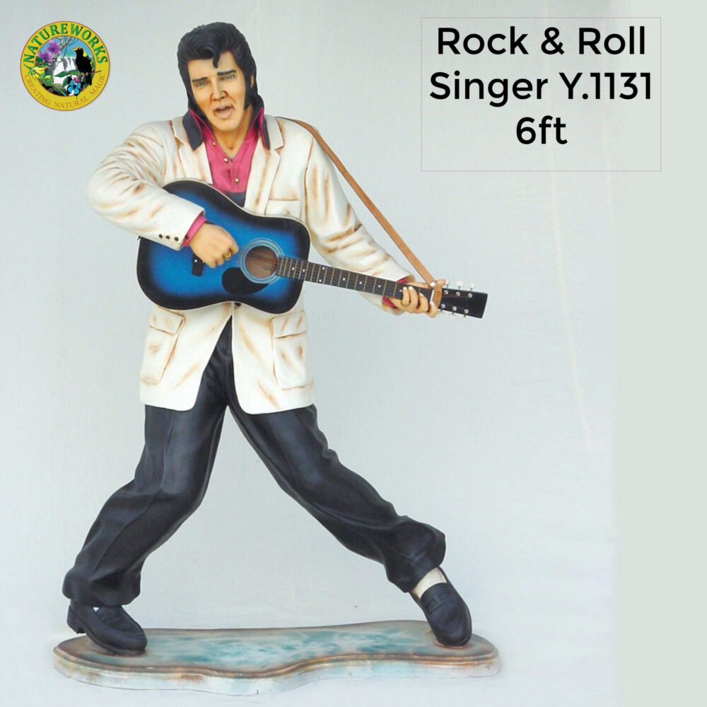 Natureworks Australia Rock & roll Singer - 6ft - Y.1131 with Guitar