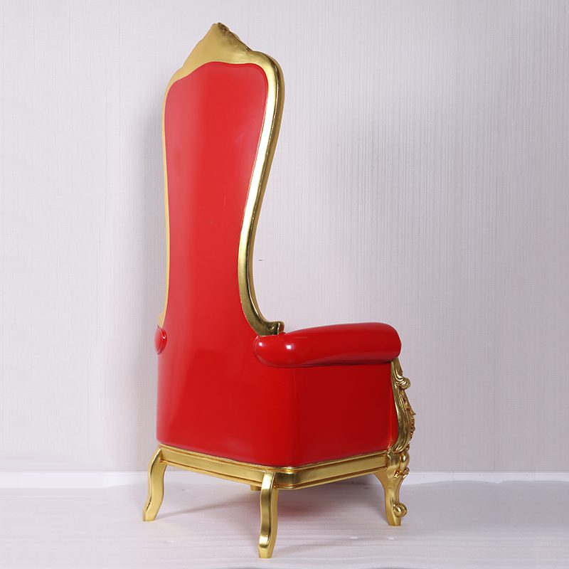 Natureworks Australia Christmas Throne - Red & Gold Leaf finish - 180cm high - showing rear view 220008RED