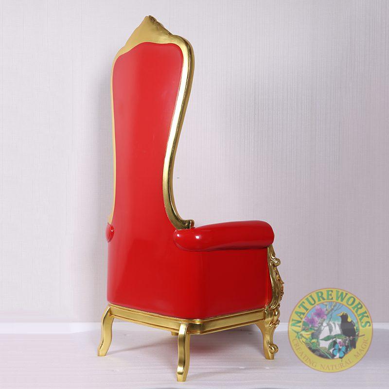 Natureworks Australia Christmas Throne - Red & Gold Leaf finish - 180cm high - showing rear view 220008RED