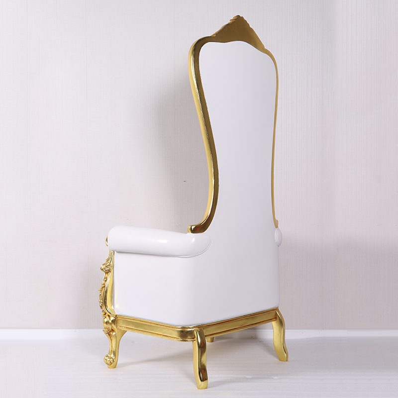Natureworks Australia Christmas Throne - White & Gold Leaf finish - 180cm high - showing Rer view -Very Elegant design