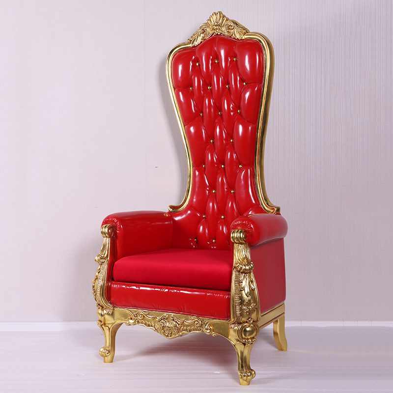 Natureworks Australia Christmas Throne - Red & Gold Leaf finish - 220008RED 180cm high - showing angle view