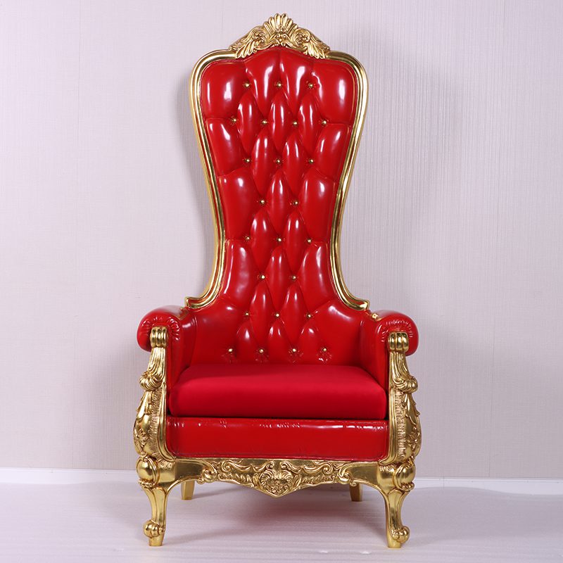 Natureworks Australia Christmas Throne - Red & Gold Leaf finish - 220008RED 180cm high - showing front view
