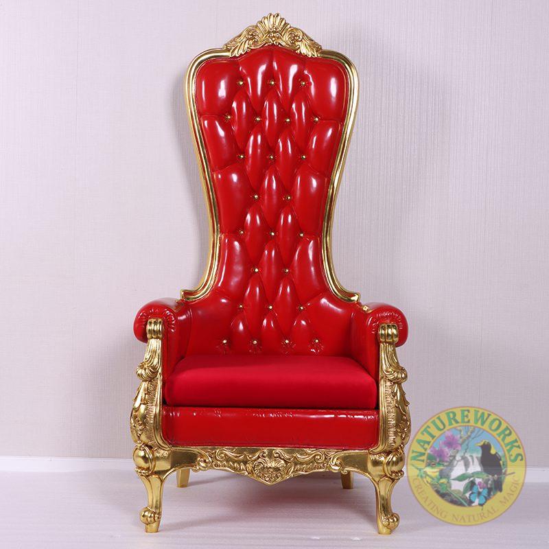 Natureworks Australia Christmas Throne - Red & Gold Leaf finish - 220008RED 180cm high - showing front view